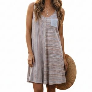 Cleo + Wolf 100% Cotton Striped Boho Knit Dress M